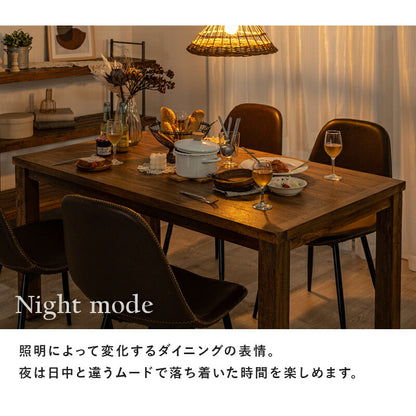 ダイニング5点セット-RT-木脚/Bタイプ 140×80×72cm 送料無料