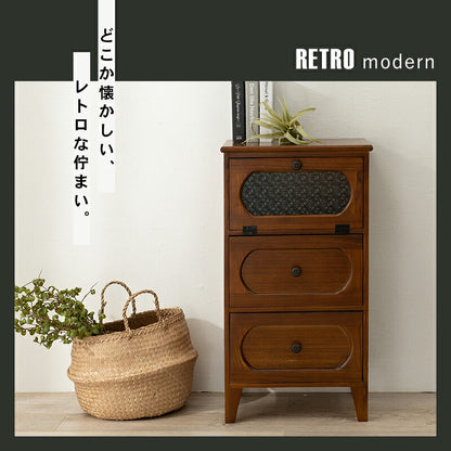 チェスト-MCH51-レトロ 3段 42×32×78cm 送料無料