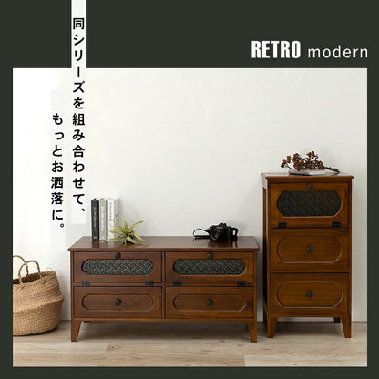 チェスト-MCH51-レトロ 3段 42×32×78cm 送料無料