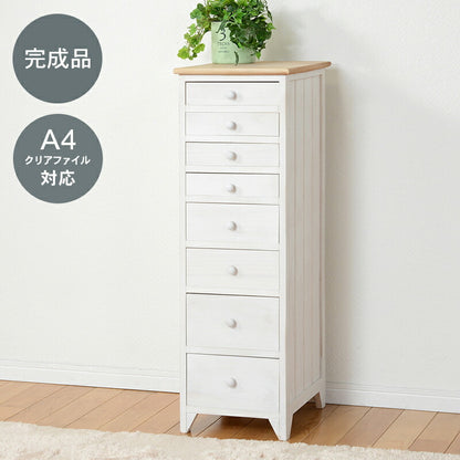 チェスト-MCH52-アンティーク天板 8段 31×38.5×95cm 送料無料
