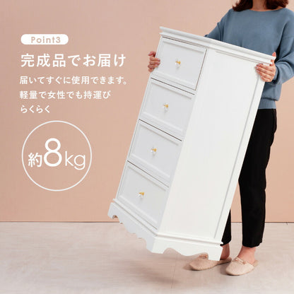 チェスト-MCH-クリスタル取っ手 50×33.5×91cm 送料無料