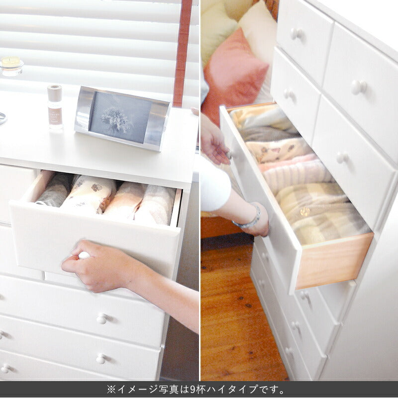 チェスト-MCH-丸取っ手ワイド 7杯 87×37×85cm 送料無料