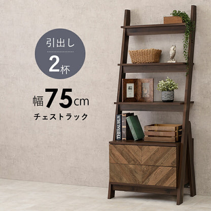 チェストラック-RCH-引出し2段 幅75 75×48×187cm 送料無料