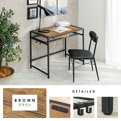 【新商品】デスクチェアセット-LDC-棚付き 90×50×72cm 送料無料