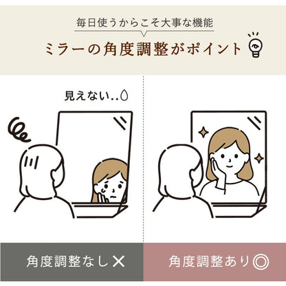 ドレッサー-MD-角度調整 53×40×104cm 送料無料
