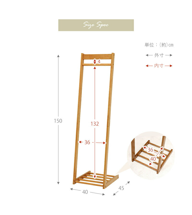 【新商品】ハンガーラック-VR-L字型 40×45×150cm 送料無料