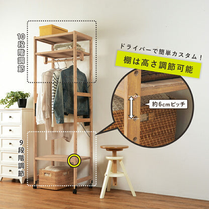 【新商品】ハンガーラック-天板付き 56×40×176cm 送料無料