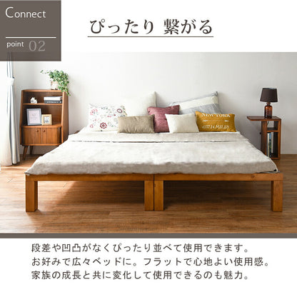 ベッド-WB-フラットタイプ天然木すのこ 98×196.5×31cm 送料無料