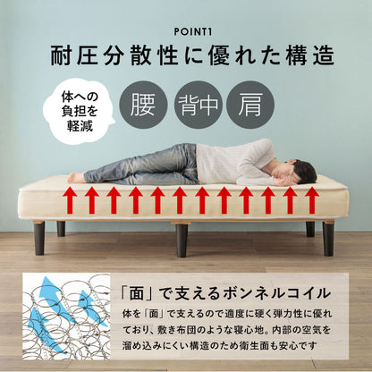 ボンネルコイルマットレスベッド シングル 送料無料