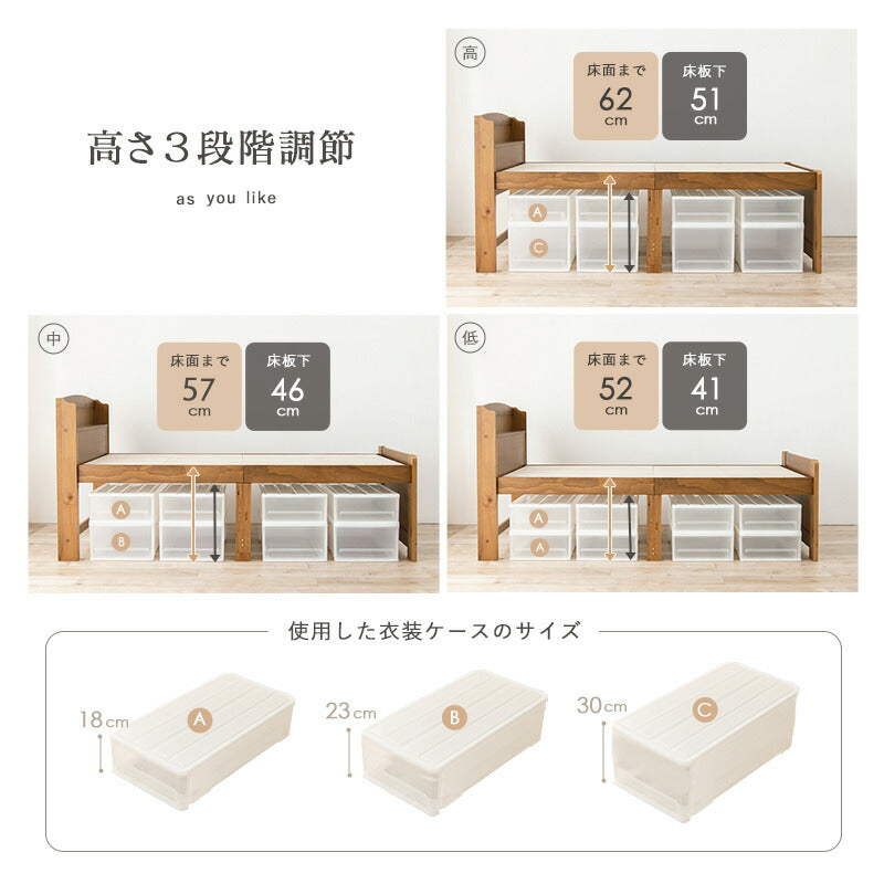 ミドルベッド シングル 送料無料