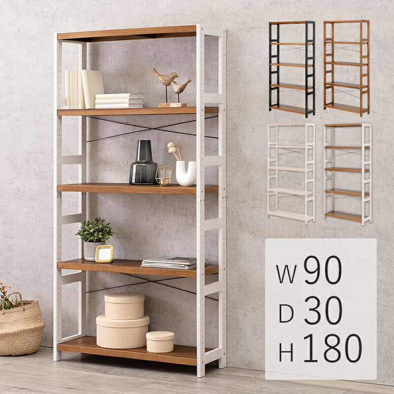 ラック-MCC-天然木 90×30×180cm 送料無料