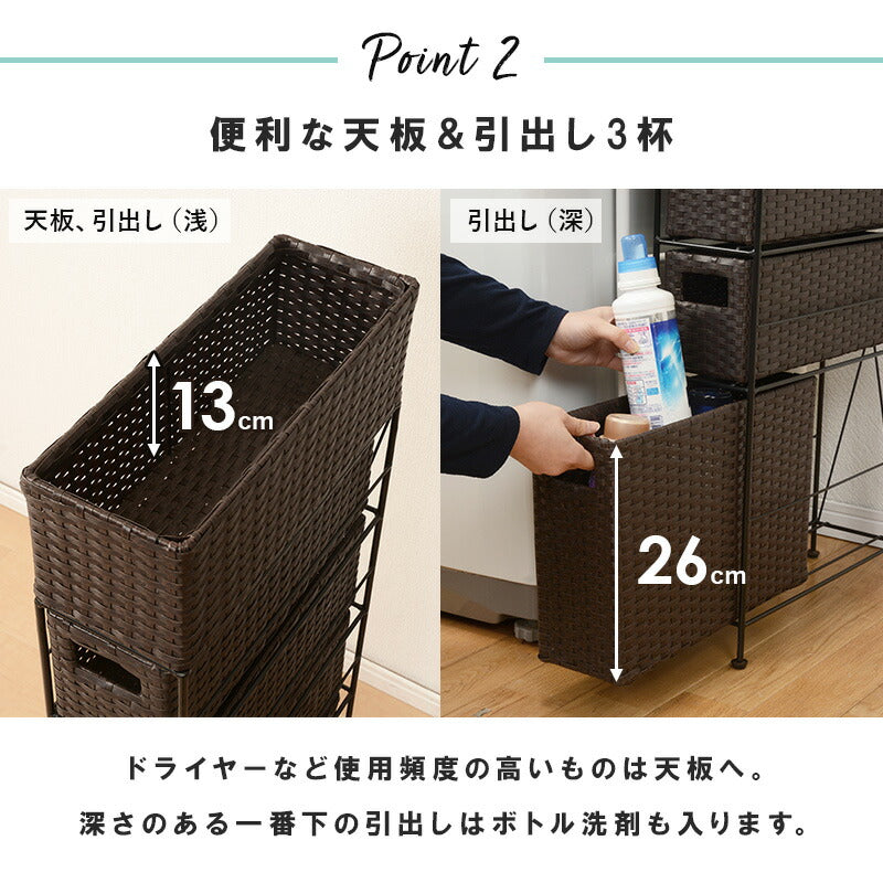 ランドリー-RAN/スリムタイプ 幅15.5cm 送料無料