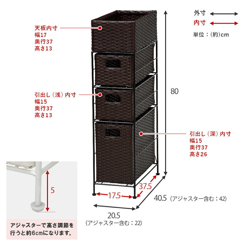 ランドリー-RAN/スリムタイプ 幅20.5cm 送料無料
