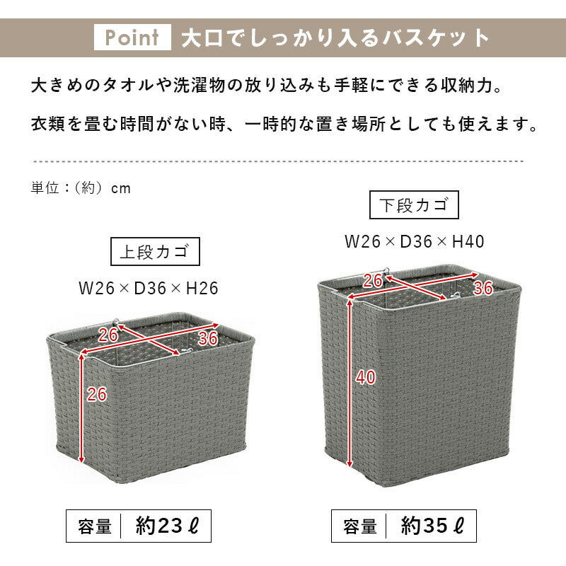 ランドリーラック-RAN/4個タイプ 60×40×97cm 送料無料
