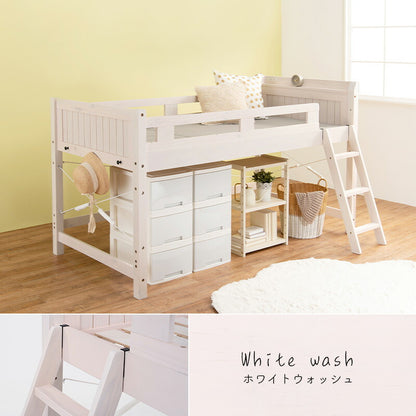 ロフトベッド 106×210×122（ベッド下76.5）cm 送料無料