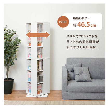 回転コミックラック-RCC 39.5×39.5×137.5cm 送料無料