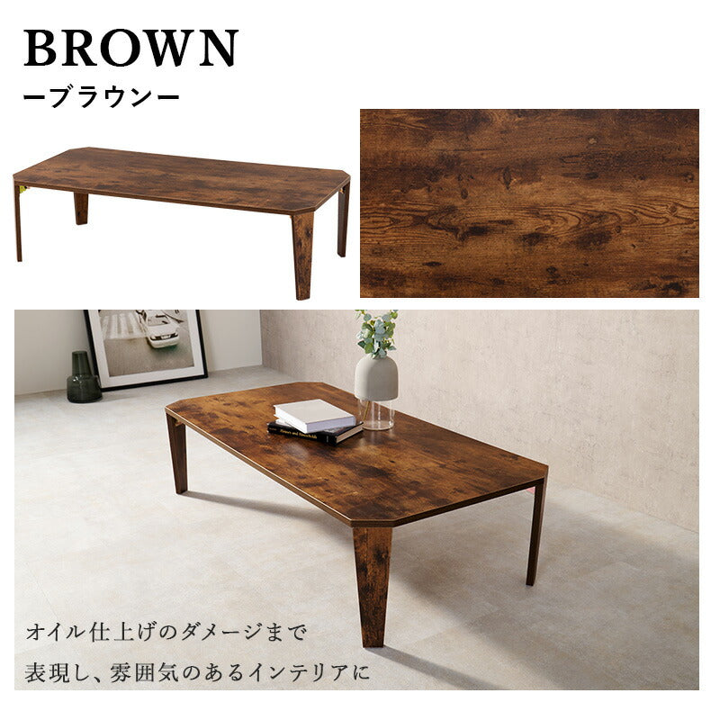 折れ脚テーブル-MT-天板八角形 120×60×32cm 送料無料