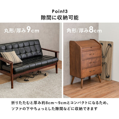 折れ脚テーブル-MT-幅80cm 角型 80×40×33cm 送料無料