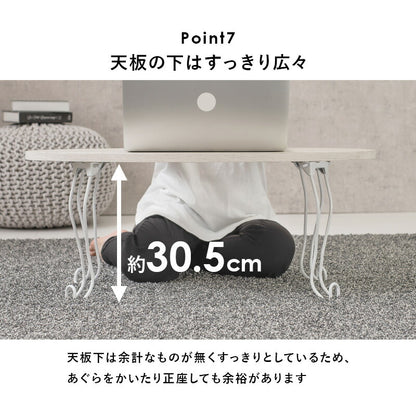 折れ脚テーブル-MT-幅80cm 角型 80×40×33cm 送料無料