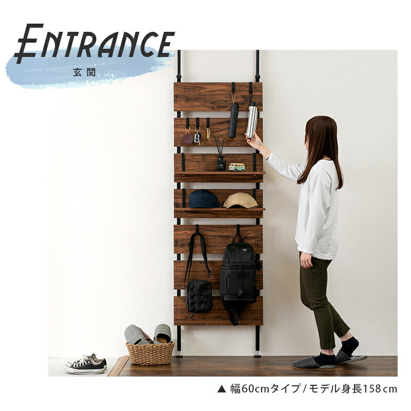突っ張りウォールラック 40×21.5×200cm 送料無料