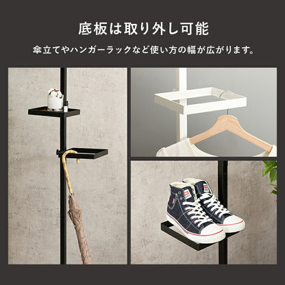 突っ張り棒＆パーツ_5点セット 角型タイプ 43×43×187cm 送料無料