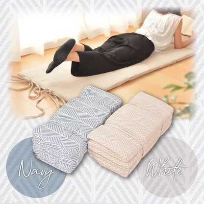 【新商品】インド綿6つ折りマットレス クラック 65×170×2.5cm 送料無料