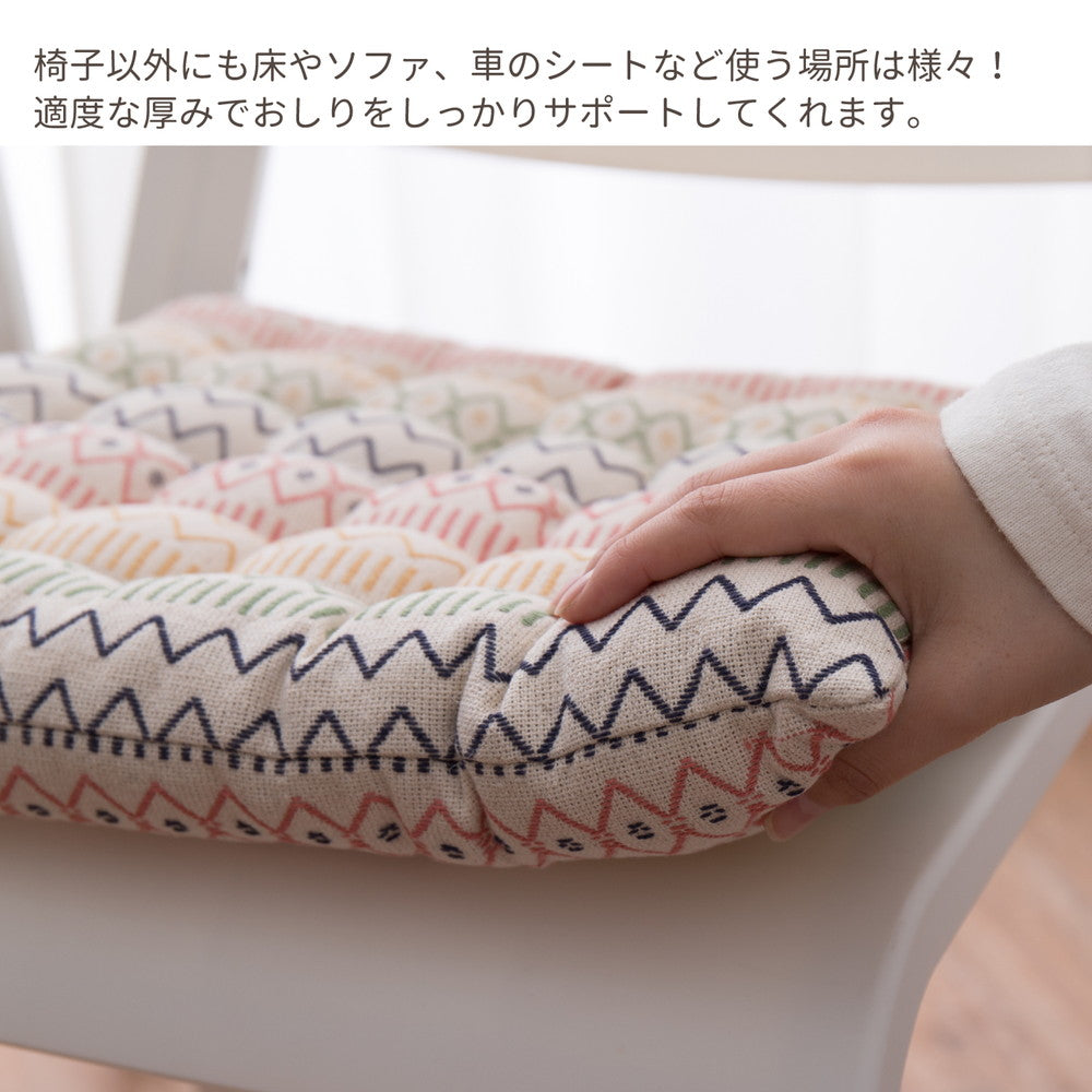 インド綿シートクッション ハシーナ 40×40cm 送料無料