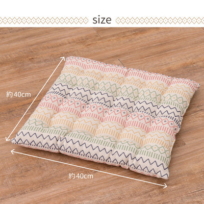 インド綿シートクッション ハシーナ 40×40cm 送料無料