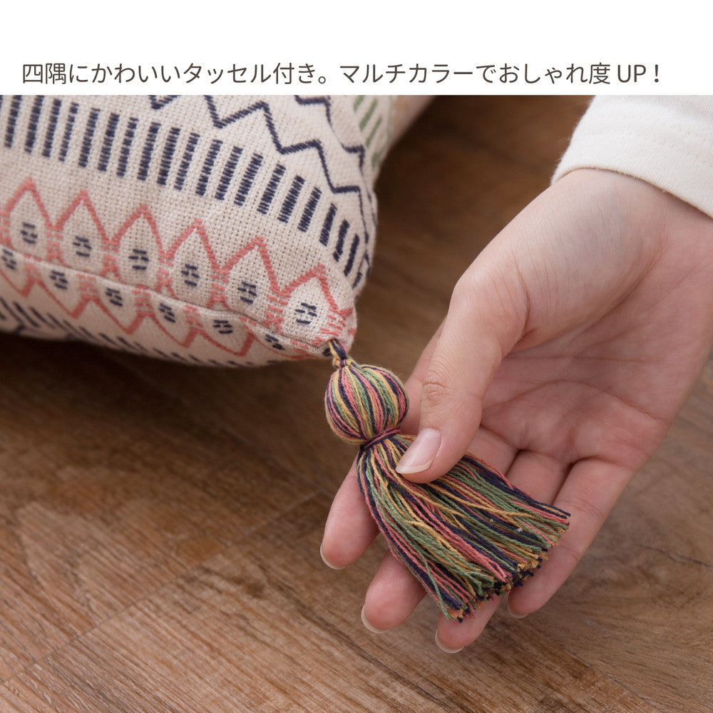 インド綿背当てクッション ハシーナ 45×45cm 送料無料