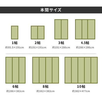 い草カーペット 白馬（はくば） 本間 10畳（382×477） 送料無料