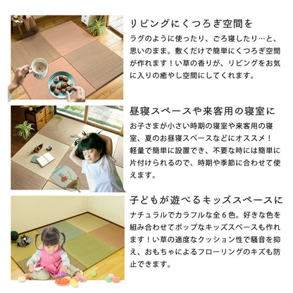 カラーの選べる軽量置き畳 綾川 12枚セット 82×82×2.5cm 送料無料