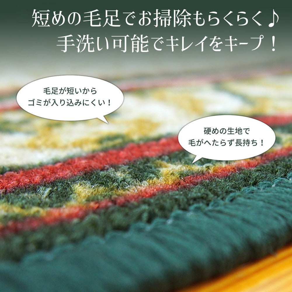 タフトプリント廊下敷き アイラス 80×340cm 送料無料