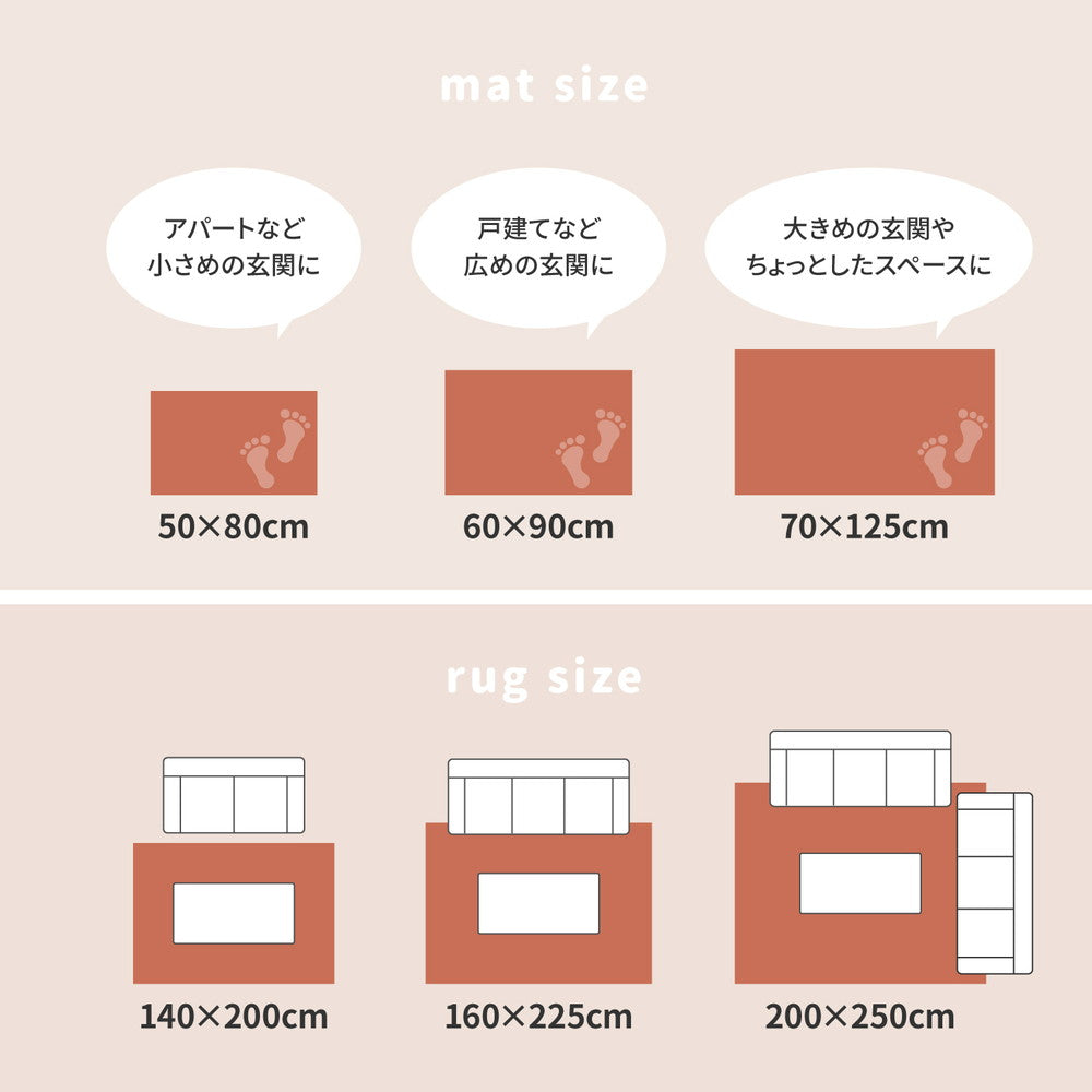トルコ製 ウィルトン織の玄関マット RAKKAS 50×80cm 送料無料