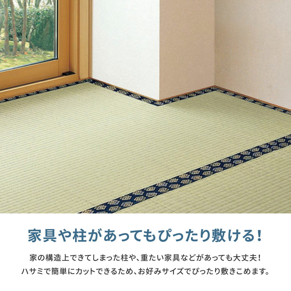 フリーカット裏付き い草カーペット みすず 江戸間 10帖（352×440） 送料無料