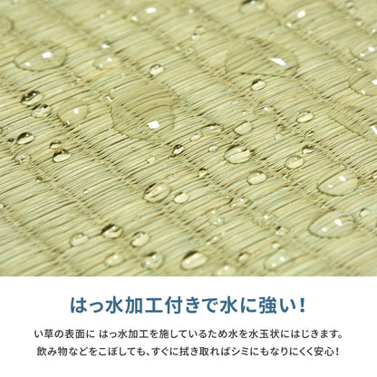 フリーカット裏付き い草カーペット みすず 補修テープ付き 江戸間 6帖（261×352） 送料無料