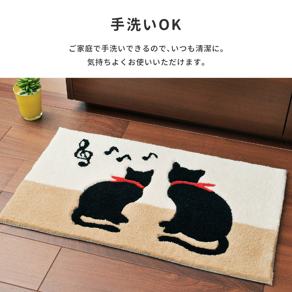 玄関マット キャット 45×75cm 送料無料