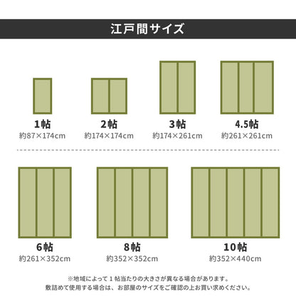 国産い草カーペット 天草 江戸間 6帖（261×352） 送料無料