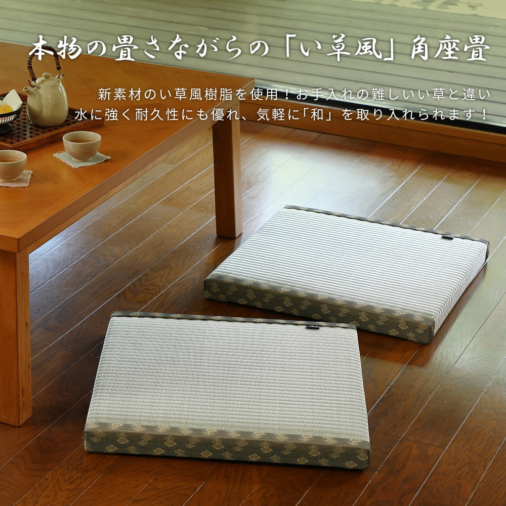 水拭きできる 畳風座布団 祇園 55×55×5cm 送料無料