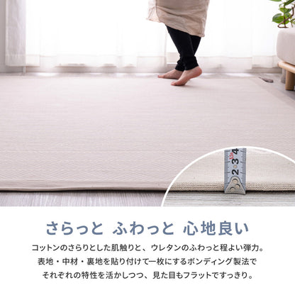 洗えるインド綿ラグ クラック すべり止め付き 90×185cm 送料無料