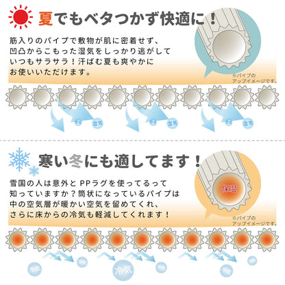 洗えるい草風カーペット 本間 2帖（191×191） 送料無料