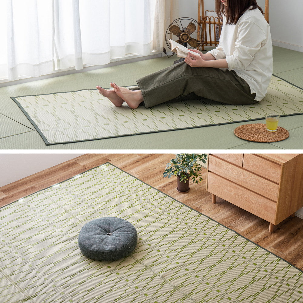 洗えるい草風カーペット やなぎ 江戸間 10畳（440×348） 送料無料