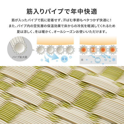 洗えるい草風カーペット ルイス 江戸間 4.5帖（261×261） 送料無料
