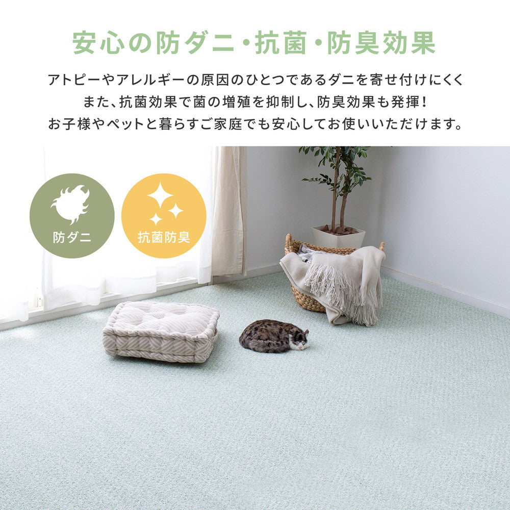 防炎・撥水付き国産高機能カーペット 江戸間 4.5帖（261×261） 送料無料