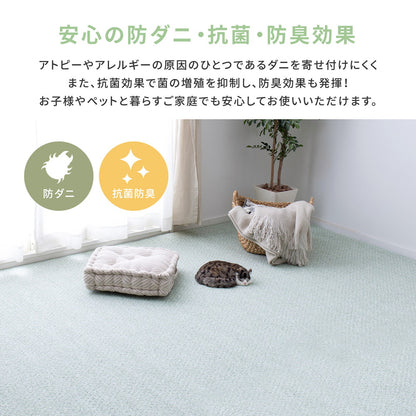 防炎・撥水付き国産高機能カーペット 江戸間 4.5帖（261×261） 送料無料