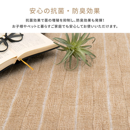 立体織の平織カーペット メテオ 江戸間 6帖（261×352） 送料無料