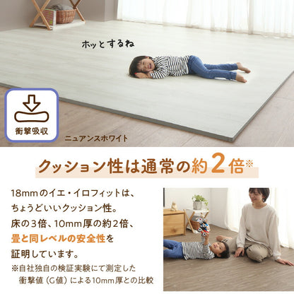 イエ・イロフィット ジョイントマット 45cm角 18mm厚 尺五 36枚 4.5畳 送料無料
