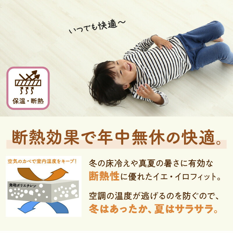 イエ・イロフィット ジョイントマット 45cm角 18mm厚 尺五 48枚 6畳 送料無料