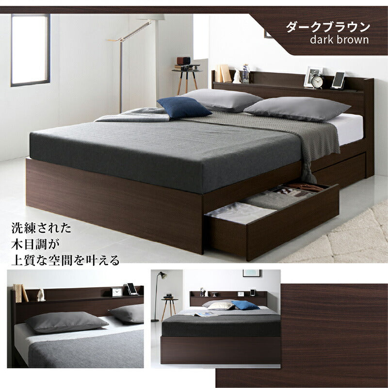 【新商品】組立設置付き ベッド 棚コンセント 収納付き  Ever X エヴァー エックス ベストセラーモデルマットレス付 シングル 送料無料