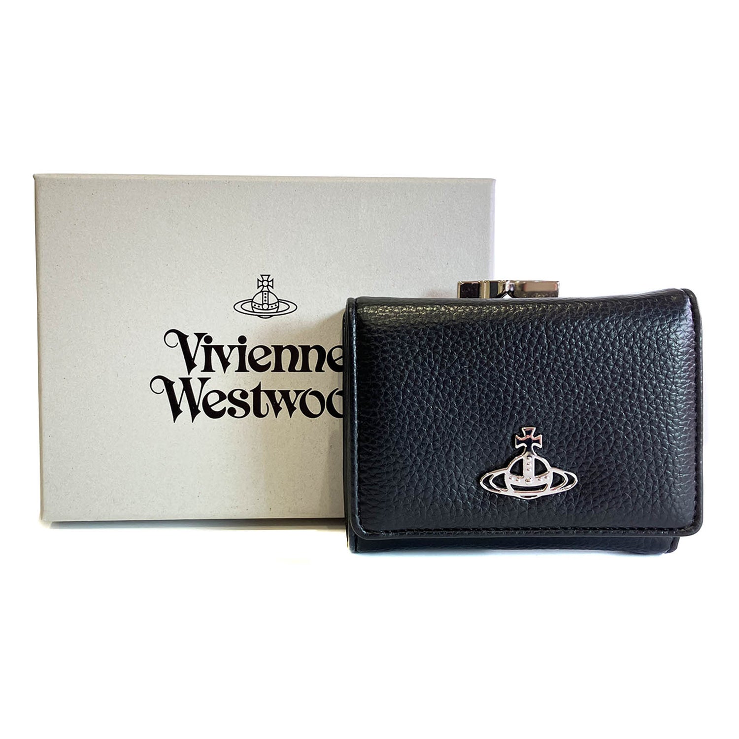 【正規品】 ヴィヴィアンウエストウッド 三つ折り財布 がま口 レディース 51010018 S000D N403 BLACK 送料無料