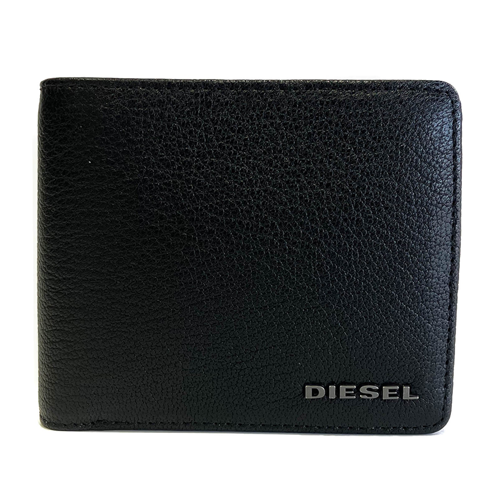 【正規品】 ディーゼル DIESEL メンズ レザー 本革 二つ折り財布 ブラック X06627 P0396 T8013 送料無料